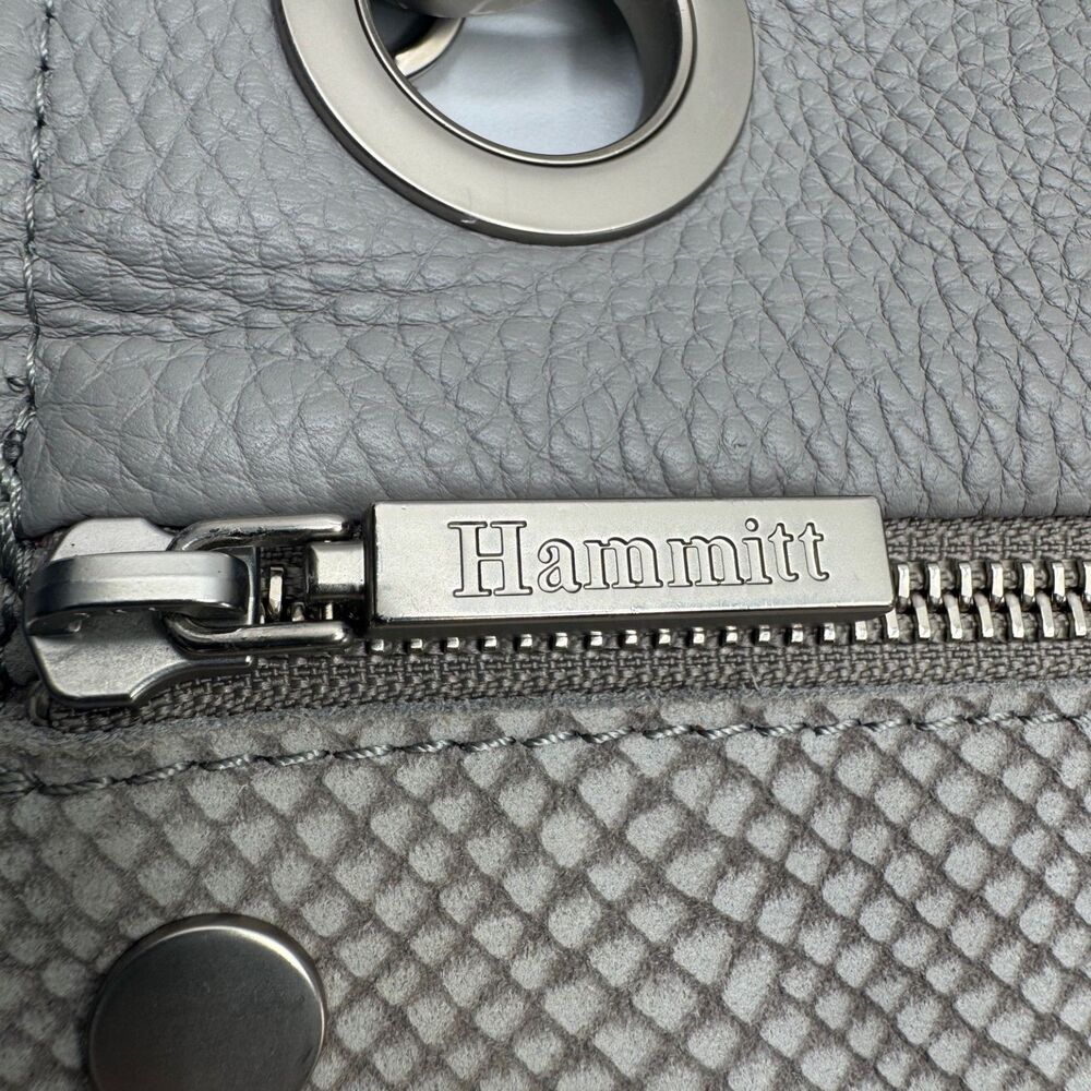 Hammitt Montana Reversible Pewter Nubuck Snake Crossbody Silver - Picture 15 of 16